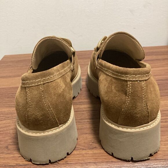 Nero Giardini Platform Loafer with Gold Chain in Malt Suede. Size EU41/US 11. - Picture 5 of 8